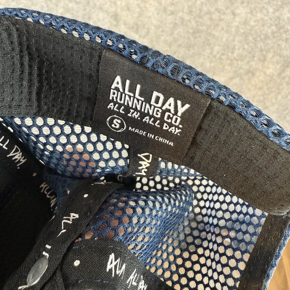 All Day Running Co Legacy Hat Trucker Retro Cap Blue Adjustable Outdoor - Picture 6 of 6